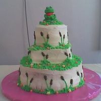 Frog Baby Shower Cake Frog themed baby shower