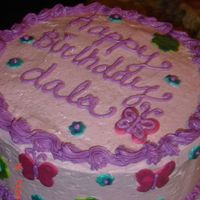 Butterfly Cake made with whipped cream, and i made mmf cut outs with some luster dust