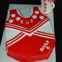 High School Musical Cheerleader Got some ideas for this cake from this site. Accents and megaphoneare fondant. Thanks for looking!