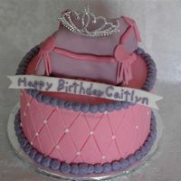 Princess Pillow I made this cake for a 4 year old for her tea party. Tiara is a child's hairpieceand pillow is covered in fondant and brushed with...