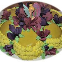 Tink This is a cake I did for my daughter's 4th Birthday...Funfetti cake with Wilton's Ganache recipe. Their ganache is really good...