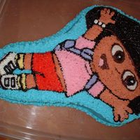 Dora Cake Buttercream and cake pan from wilton