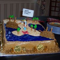 Pirate Treasure Cake This was for my son's 5th birthday party in September. We had a pirate party for him and his classmates.