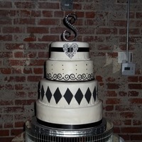 Black And White Wedding Cake 