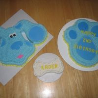 Blues Clues this was a 3 cake job and they all turned out perfect...