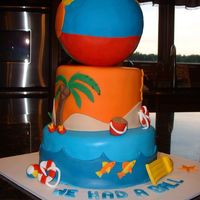 We Had A Ball! A cake I donated to my daughter's school for the last day of school. I took most of my ideas from many cakes that I have seen on this...