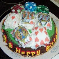 Poker Cake This was my first attempt at making a cake let alone a 3D cake, but it turned out ok. I made a poker themed cake for my boyfriend's...