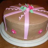 Birthday Cake a yellow cake with chcolate b/c. with mmf. had fun doing it.Enjoy :)