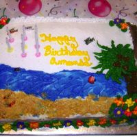 Beachy.jpg beach theme cake for my daughter.