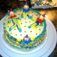 1St Clown Cake 1st Clown Cake!!! This was really easy to do!! I really don't like clowns but had to do it!! :( I still need some more practice on a...