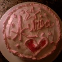 Cake For Aurea Cake that I made for FUN for my daughter!!! It is really basic I used a sandwhich bag for the decorations... Yeah! that is why it's...