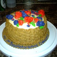 My 1St Basketweave Cake!! This was easier than I thought it would be. I had lots of fun with this one... This was my 1st Basketweave cake and definatley not my last...