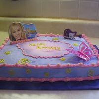 Hannah Montana WASC WITH BUTTERCREAM FROSTING. FIRST TIME MAKING WASC, AND DIDN'T REALIZE MY OVEN TEMP WAS WRONG, SO I WILL SAY THAT IT TASTED OK BUT...