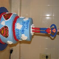 Superman MY SON WANTED SUPERMAN ON HIS CAKE AND I THOUGHT I'D TRY MY HAND AT THE PEOPLE MOLDS......WELL I THINK I NEED TO KEEP MY DAY JOB. BUT...