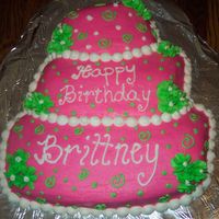 Pink/lime Green Topsy Turvey this is the topsy turvey pan and its all buttercream