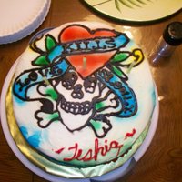 Ed Hardy Bday Cake All BC icing. Ed Hardy's Love Kills Slowly
