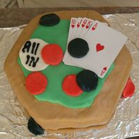 Poker Table Cake I made this cake for my husband's birthday. I copied it from a cake I saw on line. It is a pina coloda cake with homemade marshmellow...