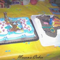 Scooby Burger Cake The cake on the right I made using the Wilton's Scooby pan. The cake on the left was a store bought (when more people showed up than...