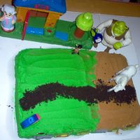 Fairy Godmother's Cottage This is a close up of the second cake, depicting Fairy Godmother's cottage