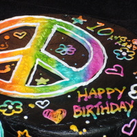 Neon Doodle Matches party plates "Neon Doodle". All buttercream, airbrushed.