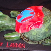 Wonder Pet's Tuck The Turtle Tuck the turtle, from Wonder Pets. All cake, covered in fondant. Airbrushed details.