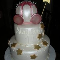 Fairy Tale Carriage for a first birthday ...all fondant and my first time using my airbrush:)