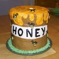 Honey Pot This cake was made for a friend who has nine grandchildren that call her "Honey". There are nine bees representing her...