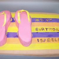 Flip Flop Cake this one was fun to make the cake is colored purple