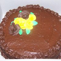 Chocolate Pound Cake With Chocoalte Roses 