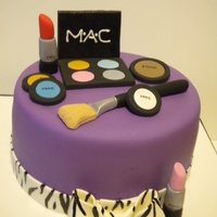 Mac Cosmetics Birthday Cake Birthday Cake with MAC Cosmetic items made of gumpaste for a true MAC fan!