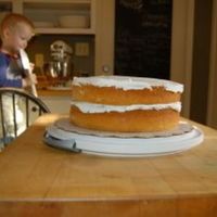 Just Rewards I wanted to take in-progress pictures of my first cake and happened to capture my son licking the spatula.