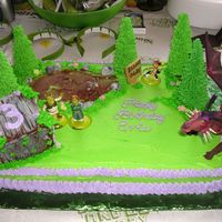Shreks Swamp This was fun to make! The shack is made out of graham crackers cut to the right size and glued together with royal icing. Then "...
