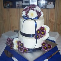 My Very First Wedding Cake I did this for a friend. She and her husband were having a small wedding and weren't going to bother with a cake. So i offered to do...
