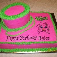 Bratz Purse Cake This is a half sheet cake with two small oval cakes set on top of it decorated like a purse. This is based off of an idea that I saw on...