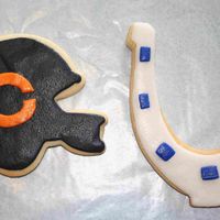 Superbowl Cookies NFSC - first time using RBC (LUV IT). My son is a Bears fan and I am a Colts fan so we had to represent both teams.
