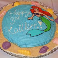 Little Mermiad I used dkcrooby's idea. and it was my first time using color-flow and i had a really hard time transferring it to the cake (it craked...