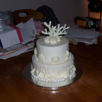 Seashell Wedding Cake Seashells and Coral are made out of chocolate
