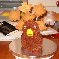 Thanksgiving Turkey My first 3-D cake for Thanksgiving Dinner.