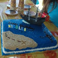 My Sons Birthday Cake it was a sheet cake covered in Petifour icing for the water, i loved the way this came out!!