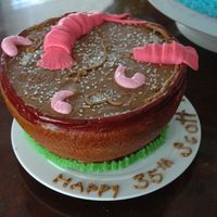 Gumbo ,, Anyone? I made this cake for my husband's 35th birthday. I baked a choclate cake in a bowl , and then covered it in buttercream, everything is...