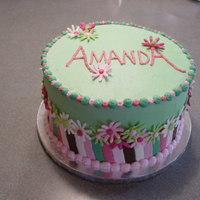 My Cousin's Surprise Birthday Cake RI daisies and BC