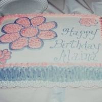 Flowers This cake I made for a friend of mine, it was her daughter's 4th birthday. She wanted flowers and it had to be pink & purple. The...