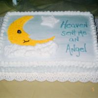 Baby Shower: Heaven Sent Me An Angel My twin sister's baby theme for her son was stars and moons. When I came up with this idea from a classic oldies song "Heaven...