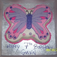Butterfly covered in buttercream