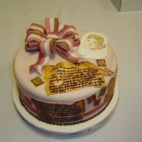 Mothersdaycake.jpg This Mother's Day cake is dedicated to my Grandmother for helping me research my family history. The cake is a marbled fondant cake...