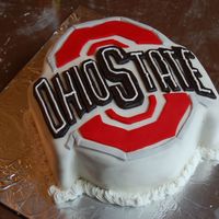 Ohio State Grad i made this cake to go along with the pill bottle cake for a graduation gift. It was a peanut butter cake with chocolate buttercream icing...