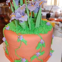 First Attempt At Flowers i have never done flowers before and this was my first attempt...my aunt asked me to do iris flowers..of course there is not anything on...