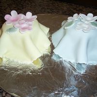 Princess Tea Party these are cupcakes decorated to look like mini tables with fondant tablecloths. flowers are gumpaste, dusted with sparkle and luster dust...
