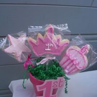 Princess Cookies These were done for my nieces party. There were two different variations on the bouquet. They were a big hit! They are NFSC, covered in...