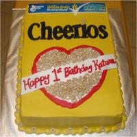 Cheerios Box 1St Birthday Cake 